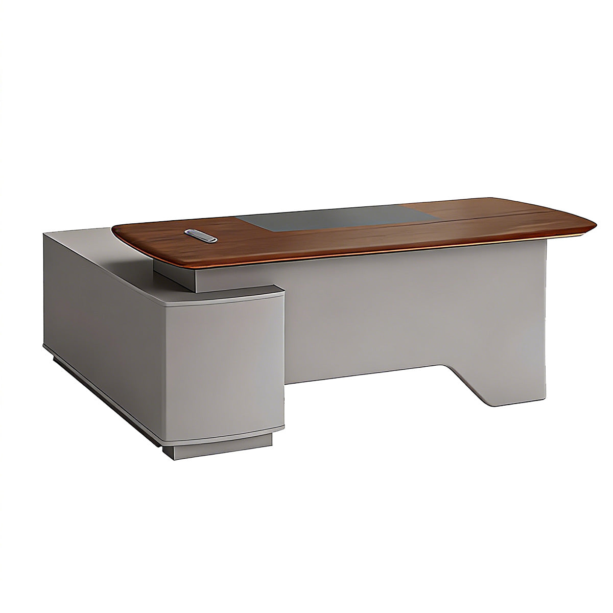 Luxury L-Shaped Executive Desk with Cable Management, Suitable for Office Workspaces