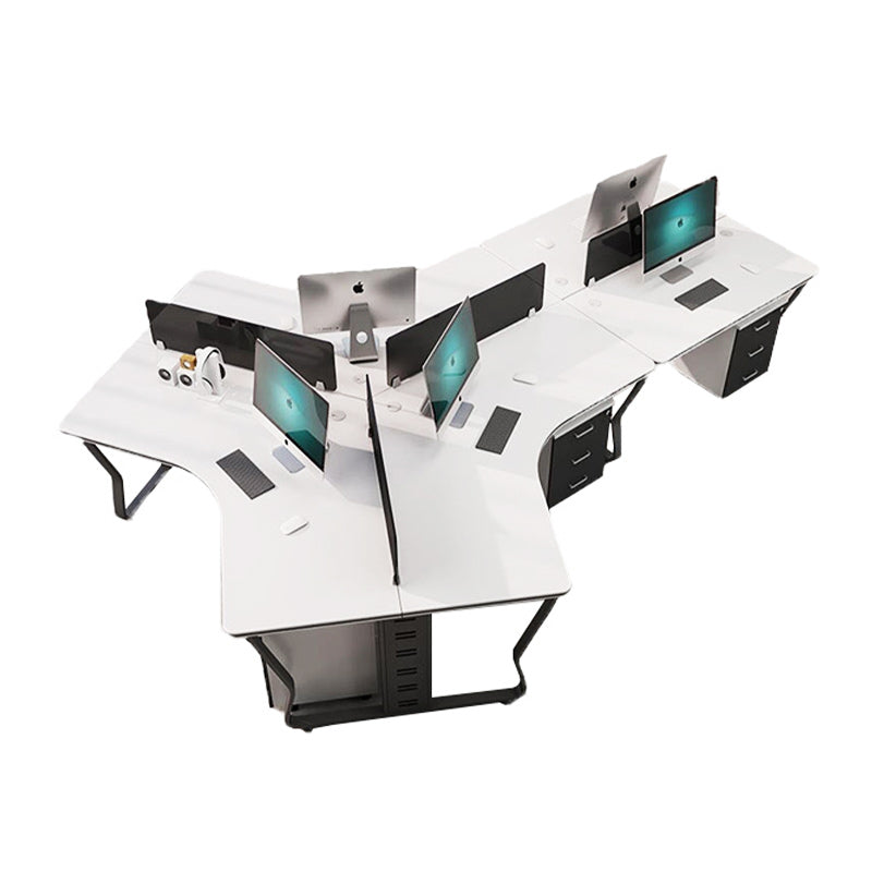 Modern U-Shaped Office Workstation