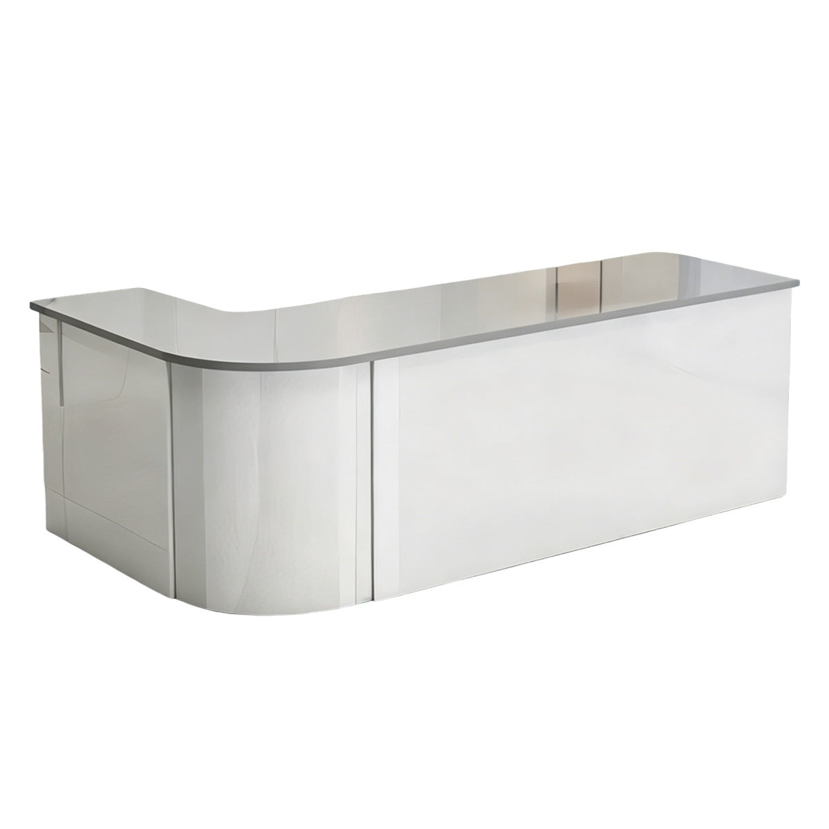 Reception Desk 47–142 in Wide with Storage & Privacy Panel for Office Lobby
