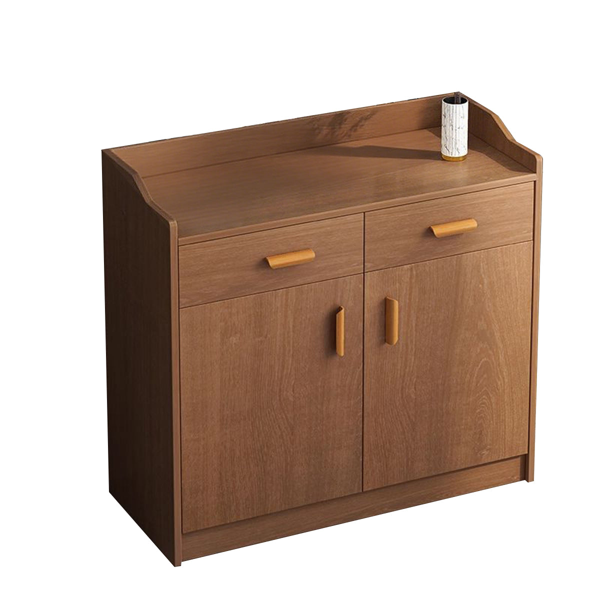 Modern Minimalist Storage Cabinet with Elevated Base and Elegant Handles