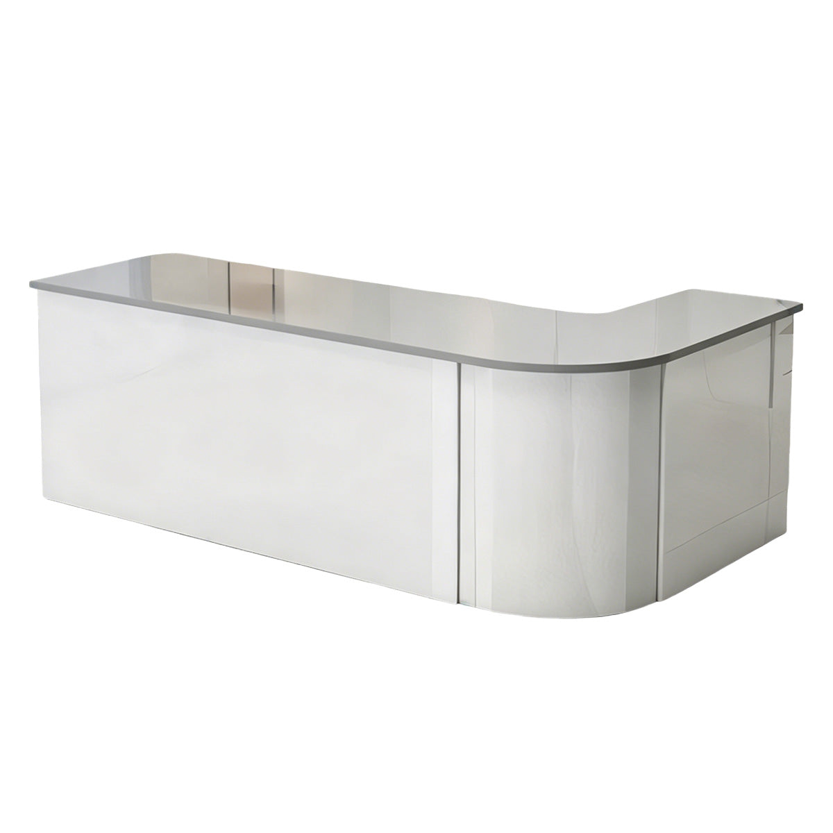 Reception Desk 47–142 in Wide with Storage & Privacy Panel for Office Lobby