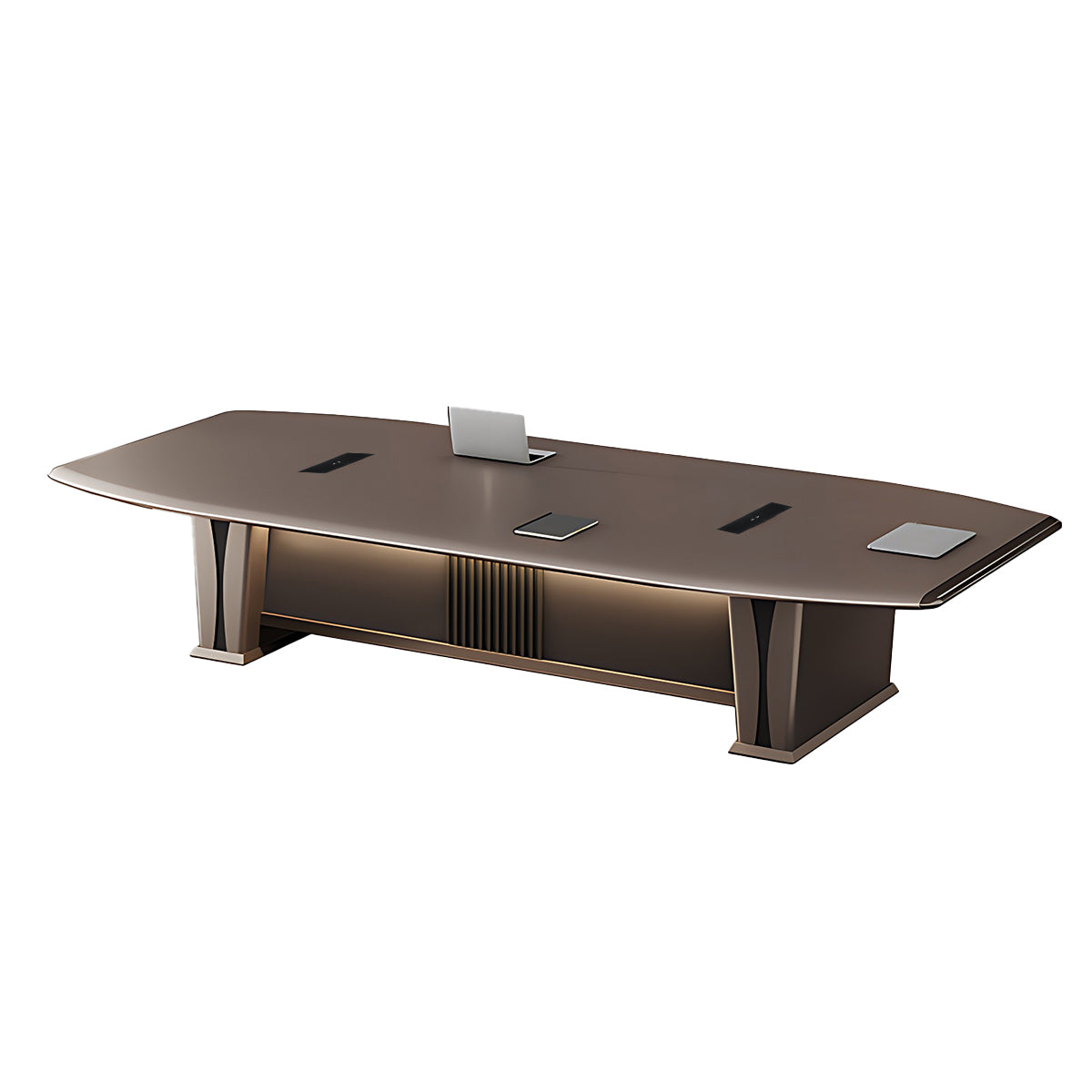 Conference Table 86–314 in Wide (7–26 ft) for 6–26 People with Cable Management & Steel Frame