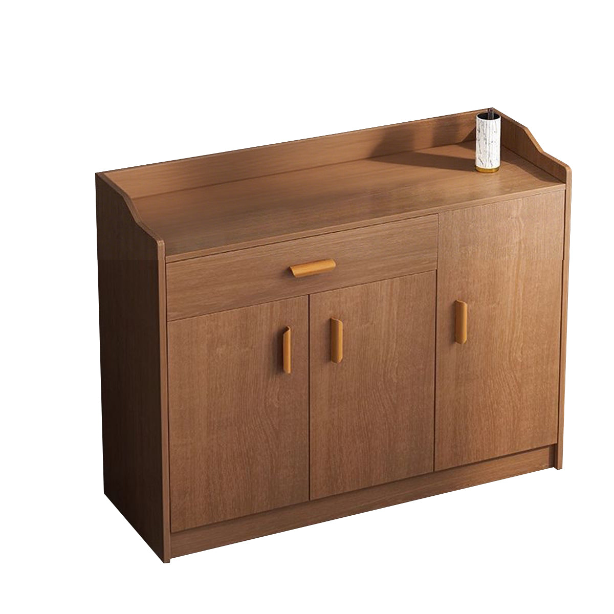 Modern Minimalist Storage Cabinet with Elevated Base and Elegant Handles