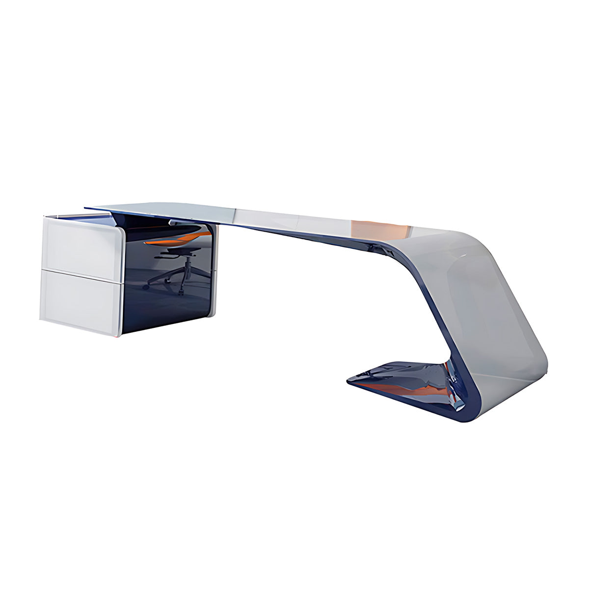 Simple Modern White Manager Desk Stylish Lacquered Office Desk