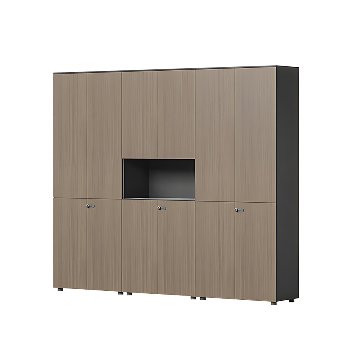 Modern Wooden Tall File Storage Cabinet with Password Lock for Office