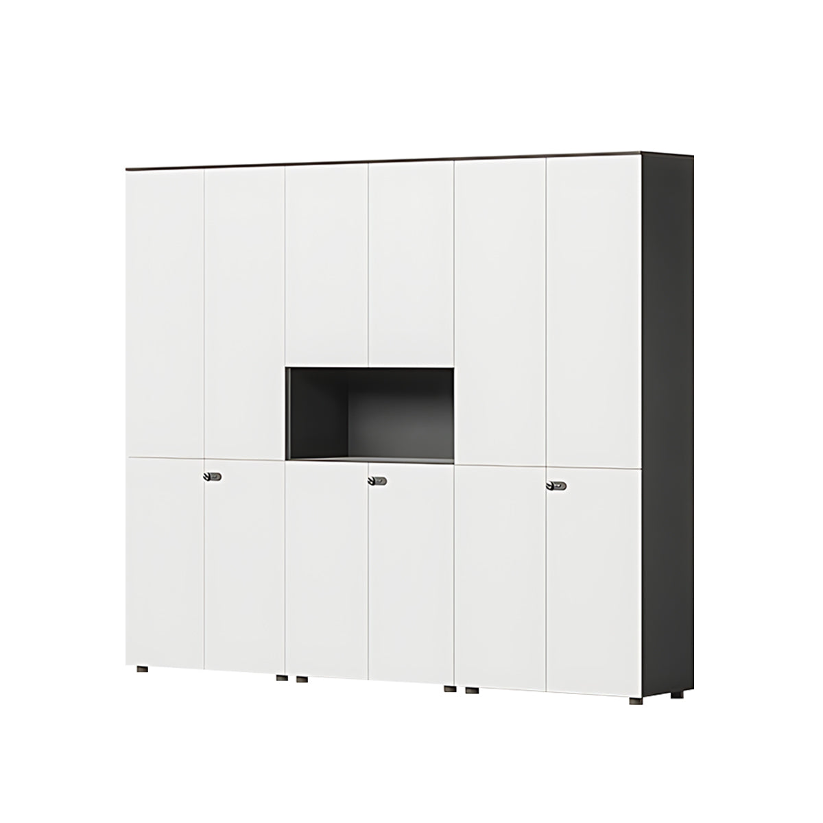 Modern Wooden Tall File Storage Cabinet with Password Lock for Office