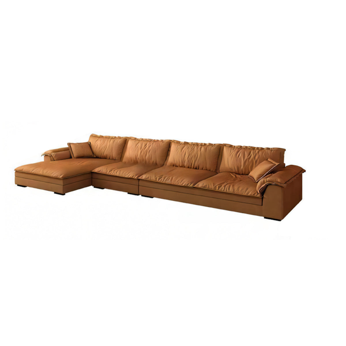 Mordern L-Shape Sectional Sofas with Round Armrests