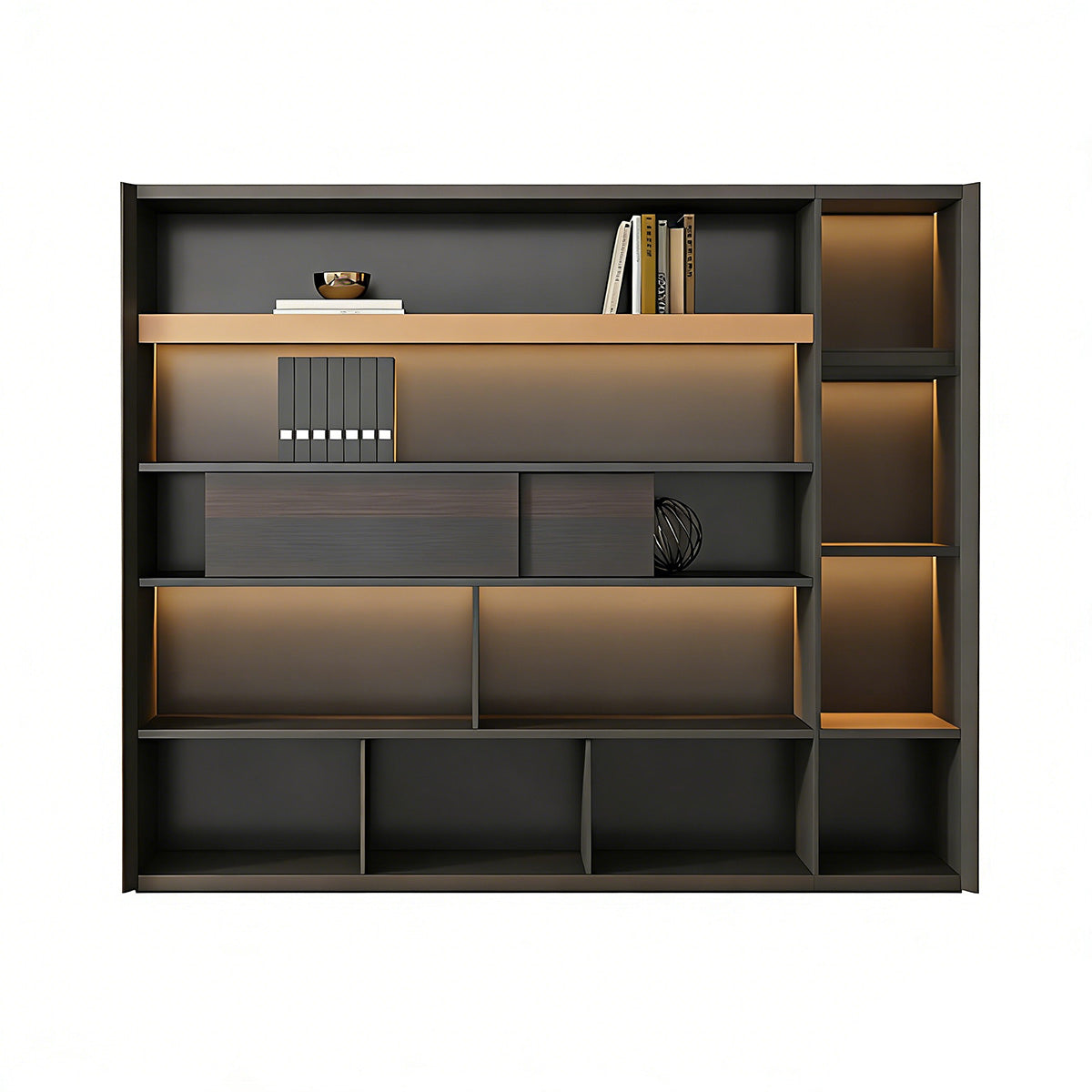 Luxury Executive Desk with Secure Storage Cabinet