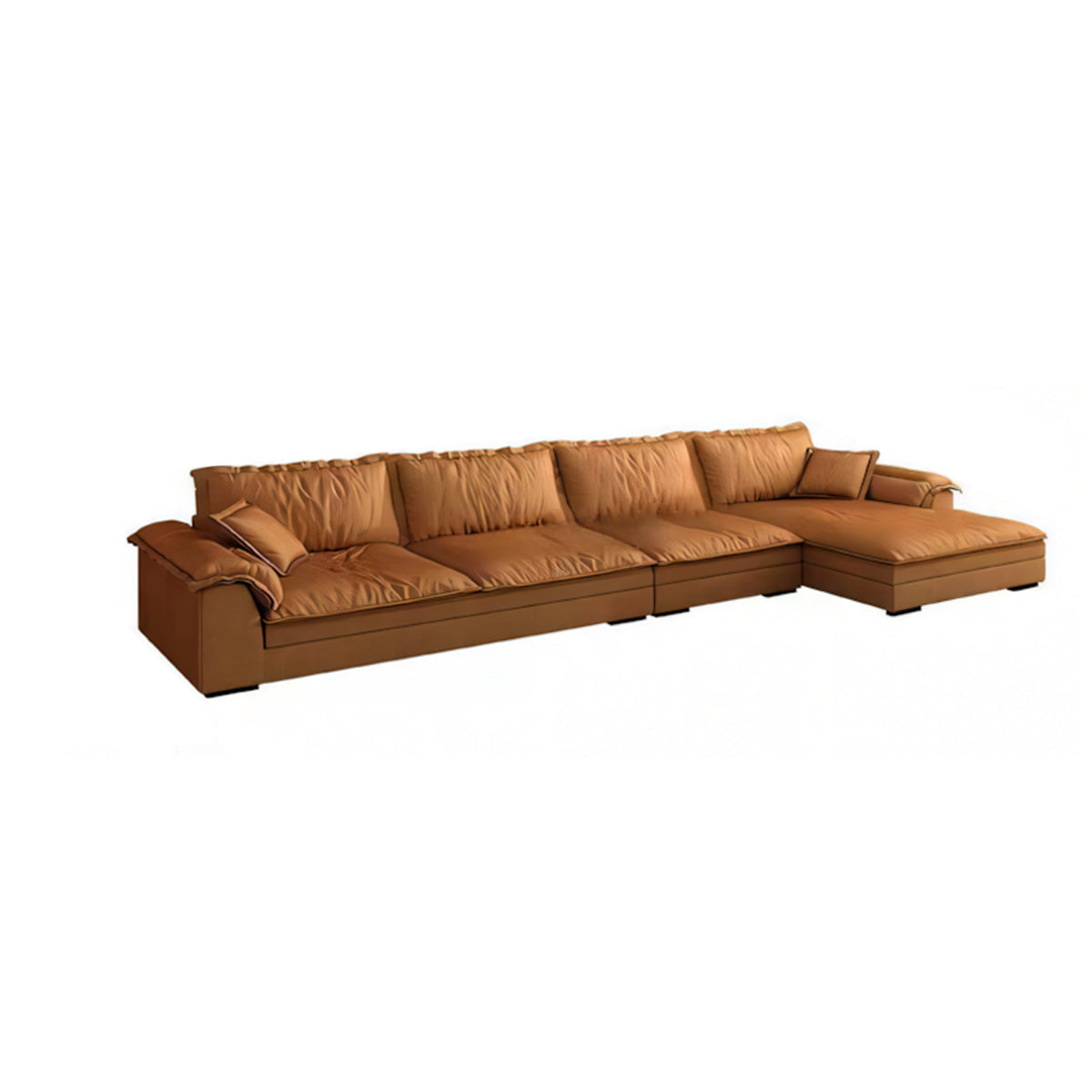 Mordern L-Shape Sectional Sofas with Round Armrests