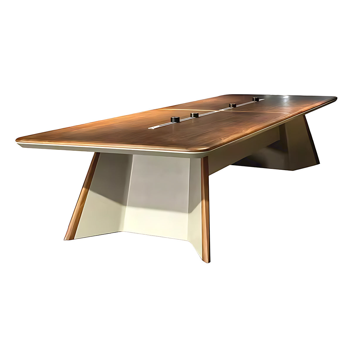 Elegant Modern Conference Table with Practical Cable Management Box