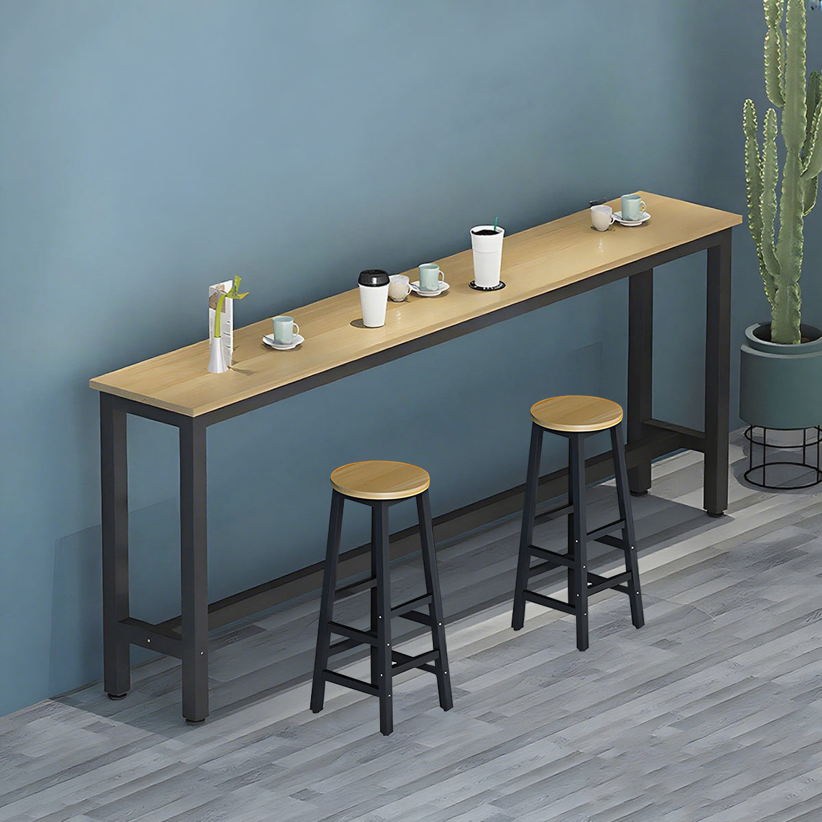 Solid Wood Bar Table Narrow Long Bar Top Table