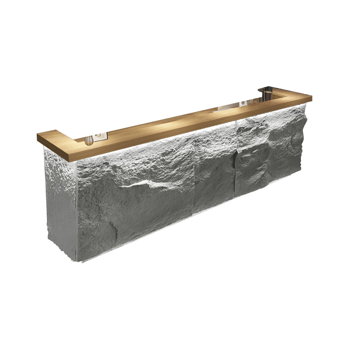 New Chinese Style Vintage Imitation Stone Reception Desk