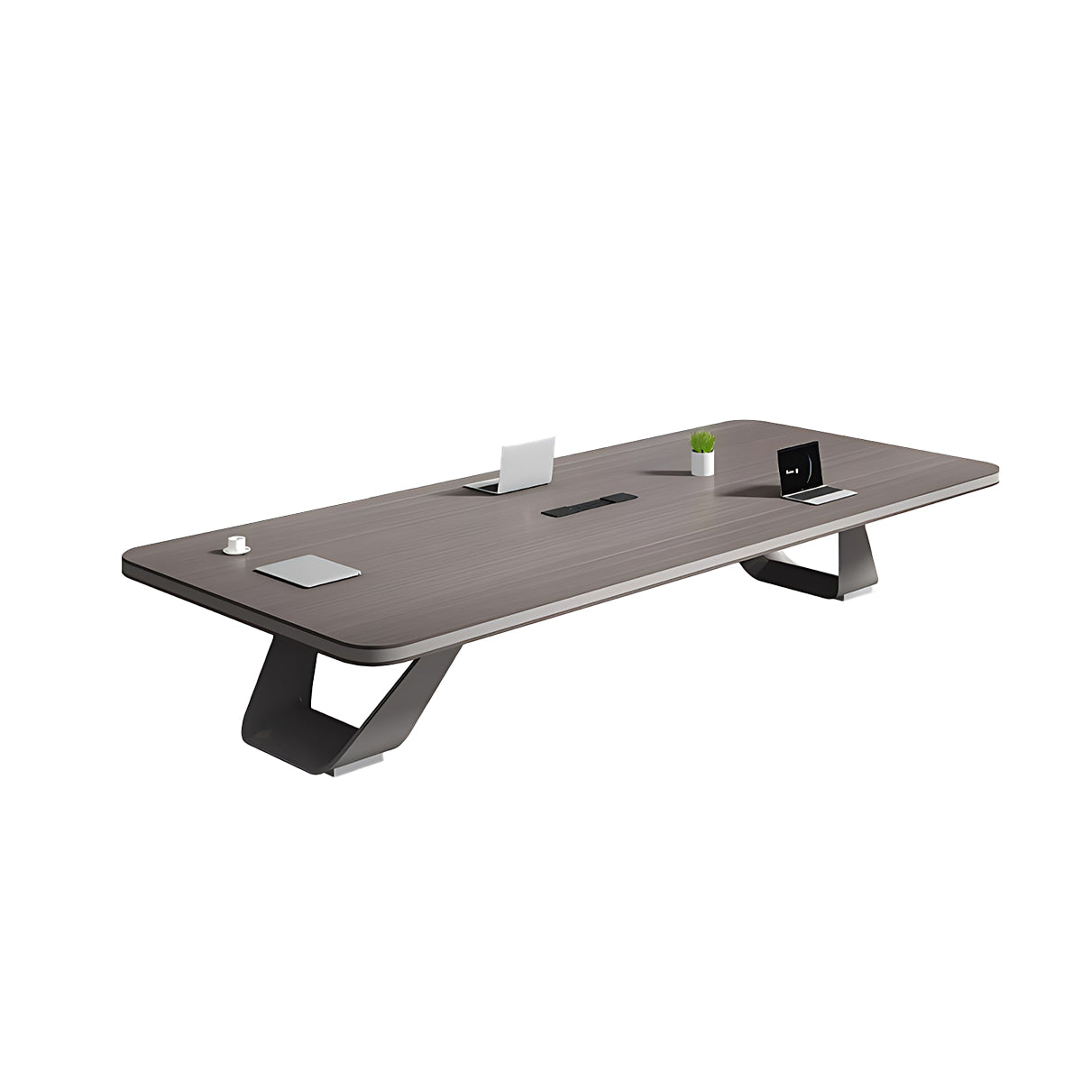 High-End Heavyweight Conference Table with Reinforced Support Legs
