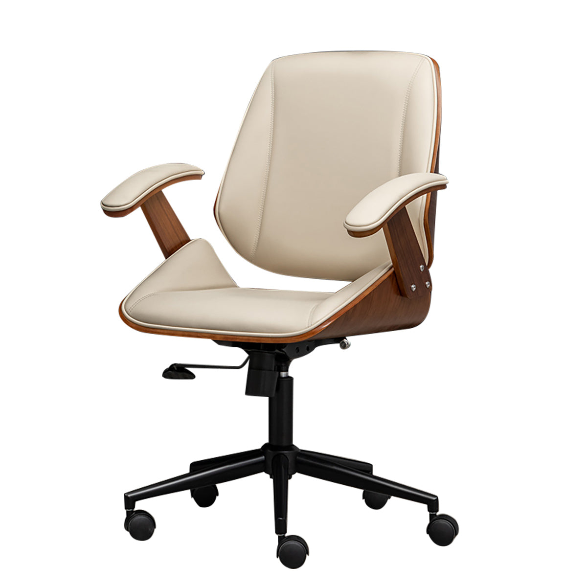Business-Stylish Office Chair with Comfortable Seat Cushion and Padded Armrests