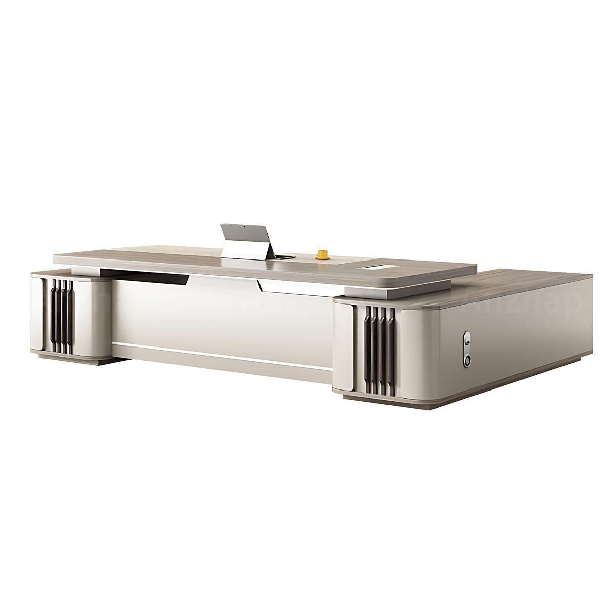 Elegant Stylish Executive Desk with Large Side Cabinet and Ventilation Holes