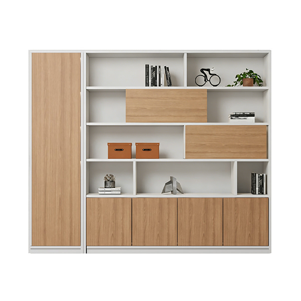High-Capacity Storage Cabinet with Moisture-Resistant Base for Office