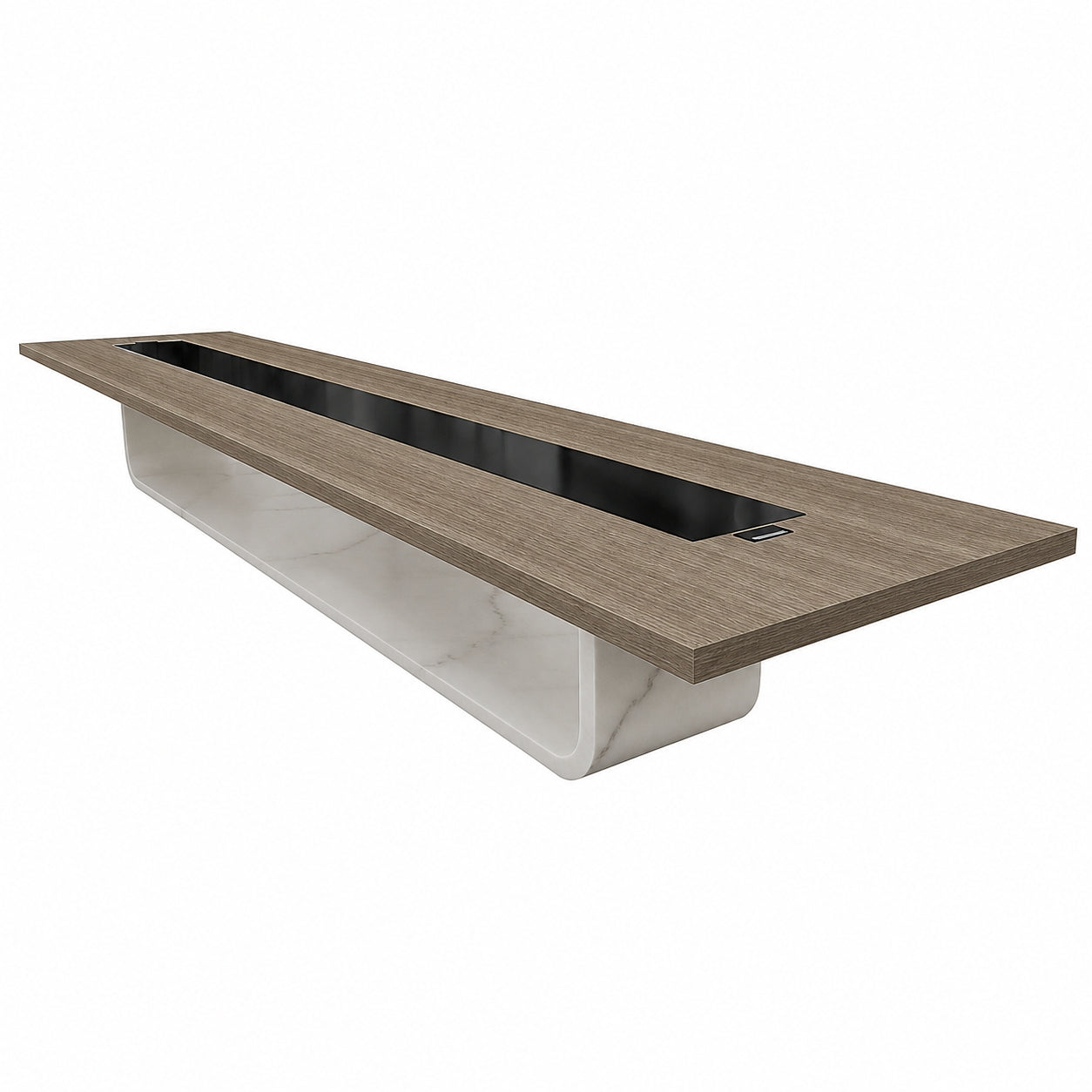 Modern U-Shaped Conference Table 71–236 in Wide (6–19.5 ft) for 4–18 People with Built-In Power Outlets