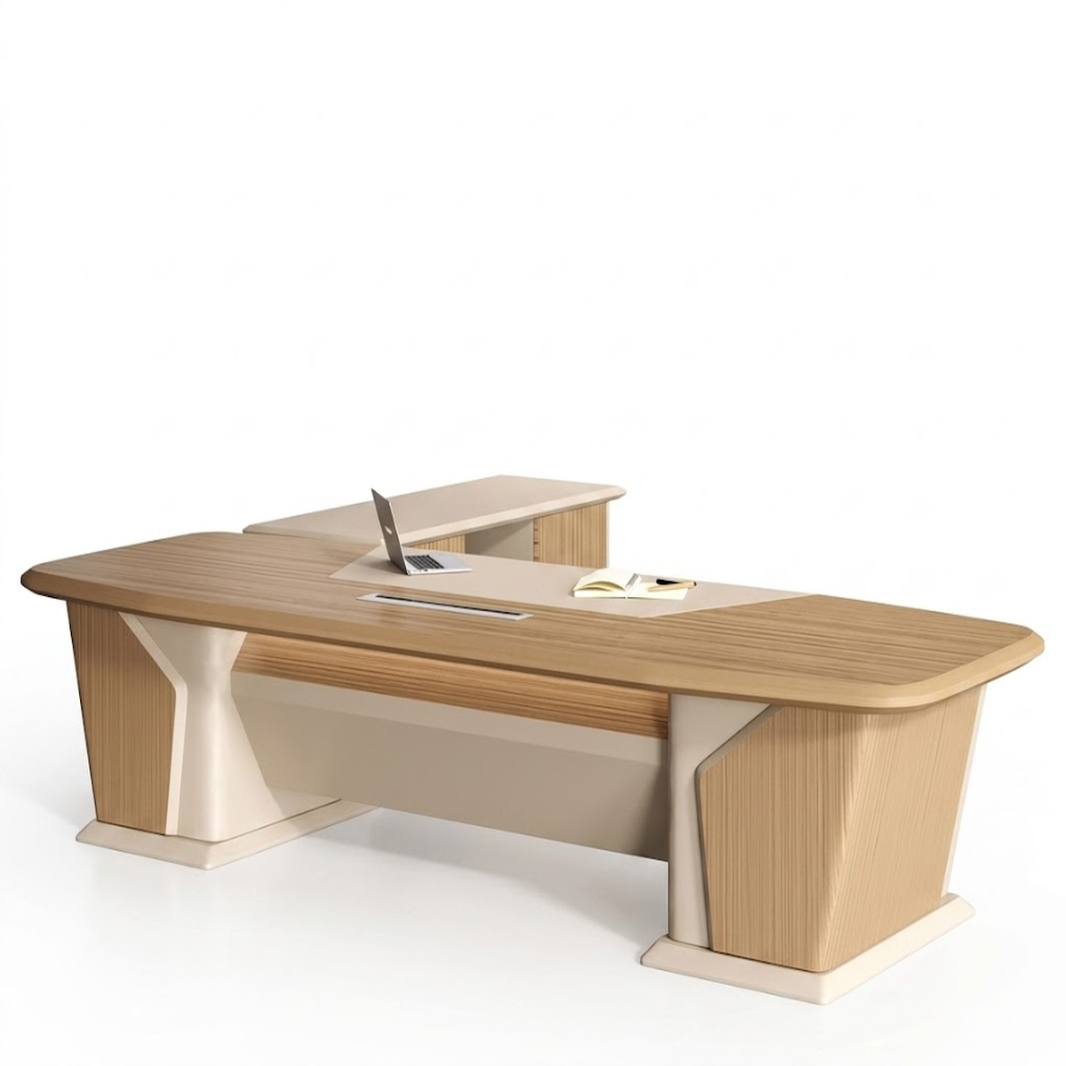 Modern Executive Desk 47–126 in Wide with Ample Storage, Privacy Panel & Solid Wood