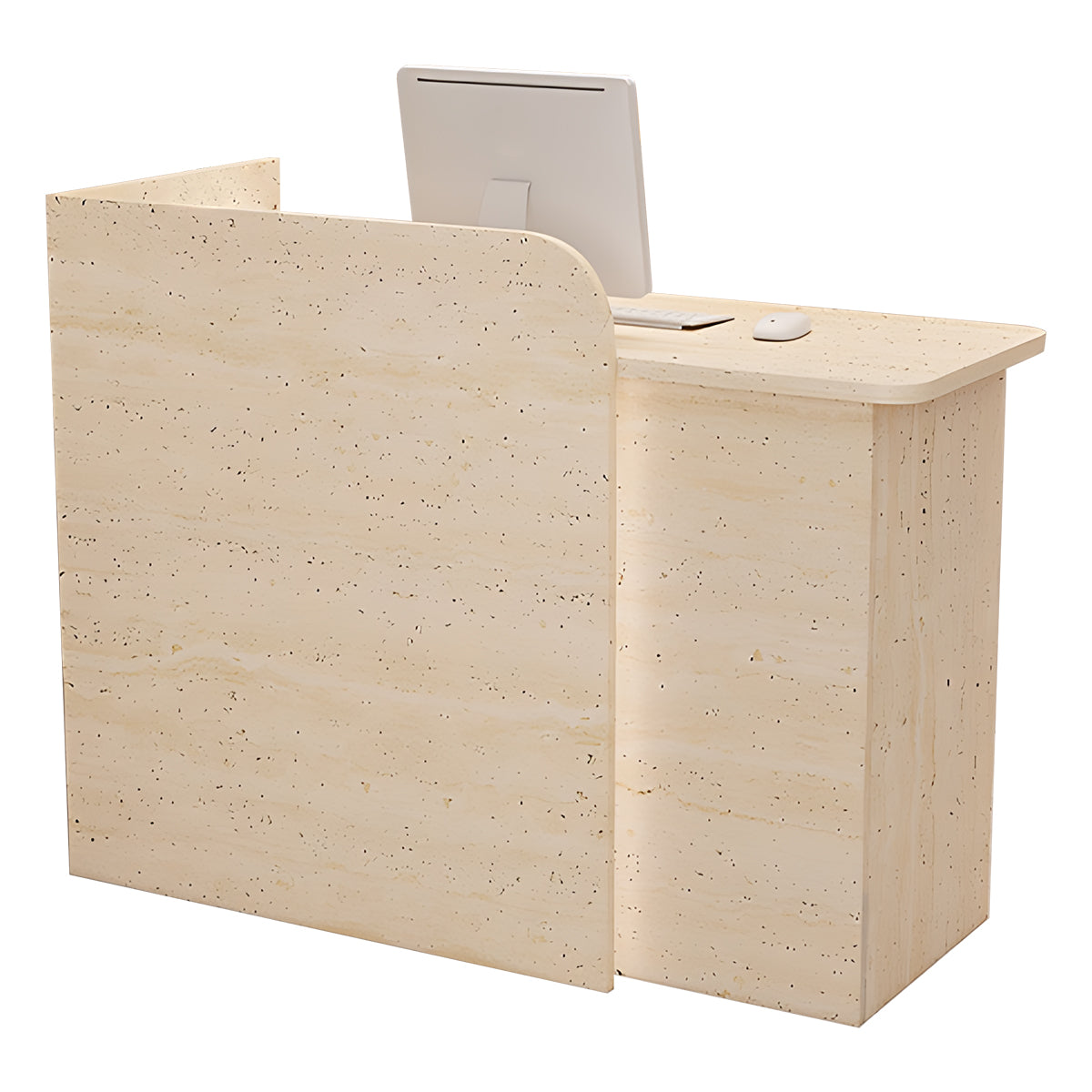 Classic Elegant Reception Desk with Functional Storage Compartments