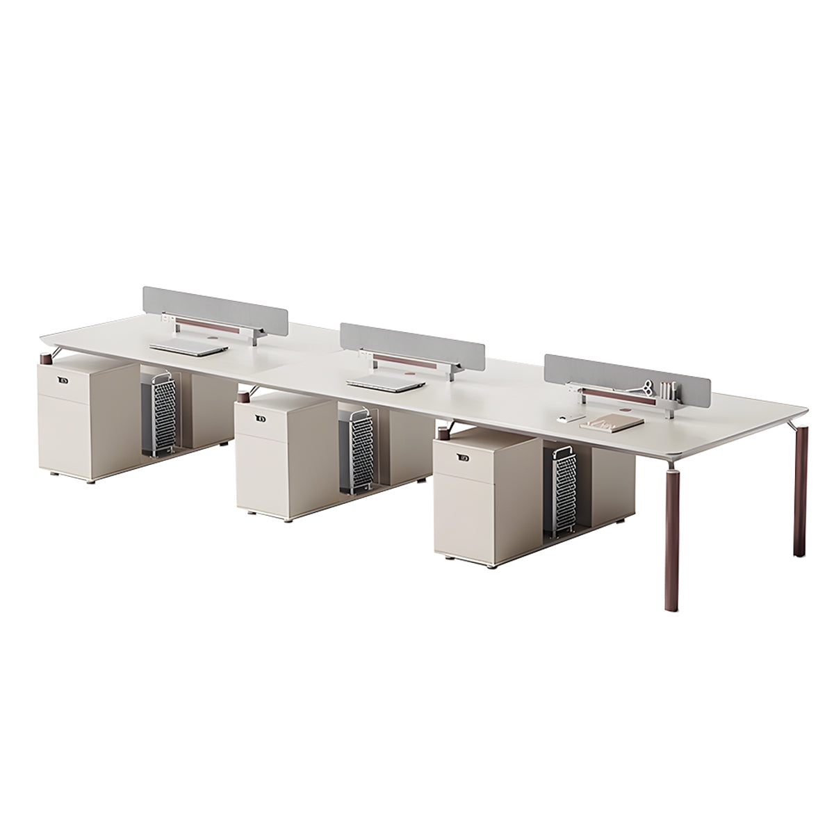 High-End Fashionable Office Desk with Privacy Panels and Sturdy, Practical Legs