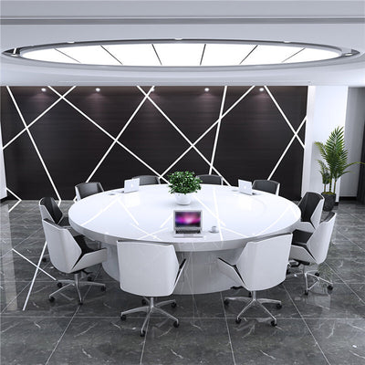 Simple Business Round Painted Negotiation Conference Table
