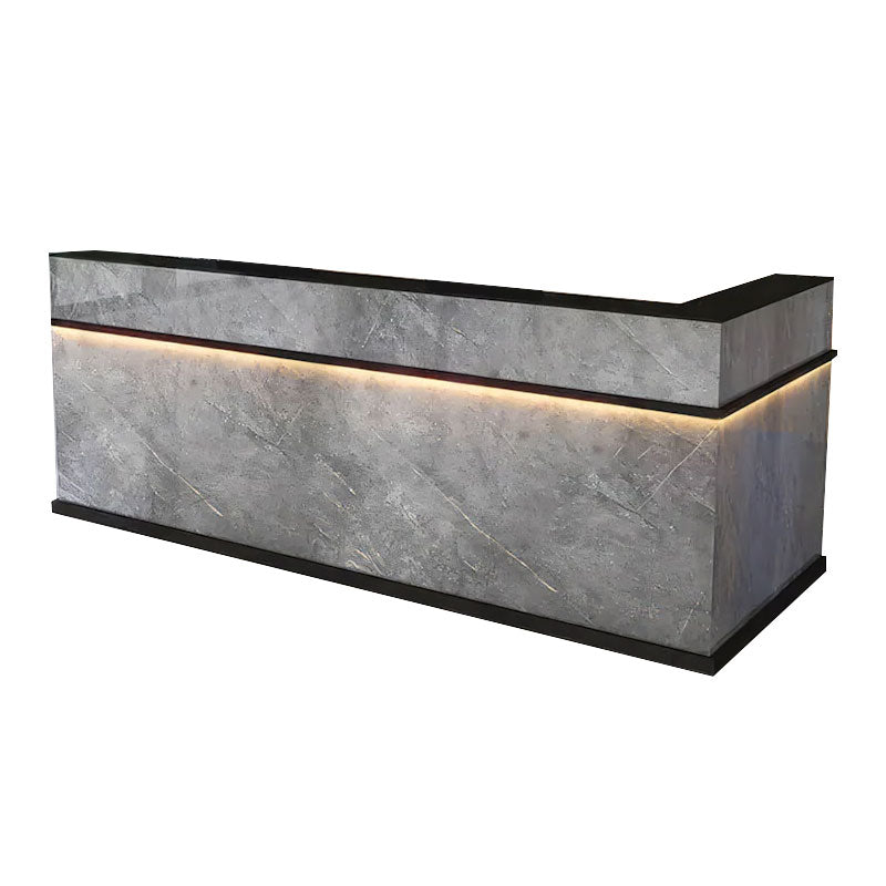 Compact Baked Paint Reception Desk With Keyboard Tray And Lockable Drawer For Salons, Boutiques And Offices