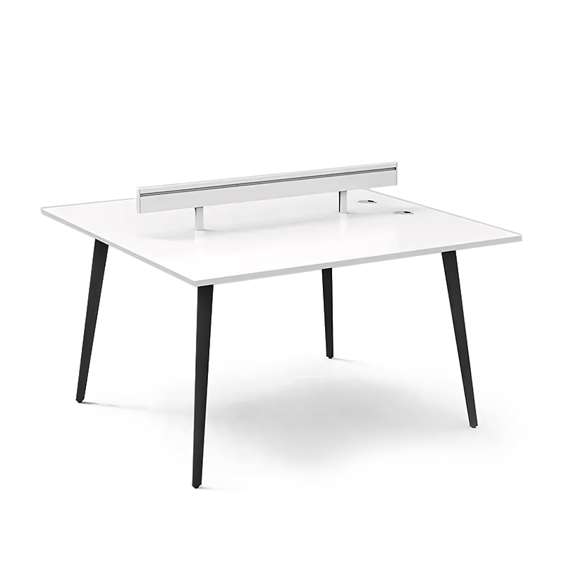 Minimalist Modern Screen Workstation Desk,White