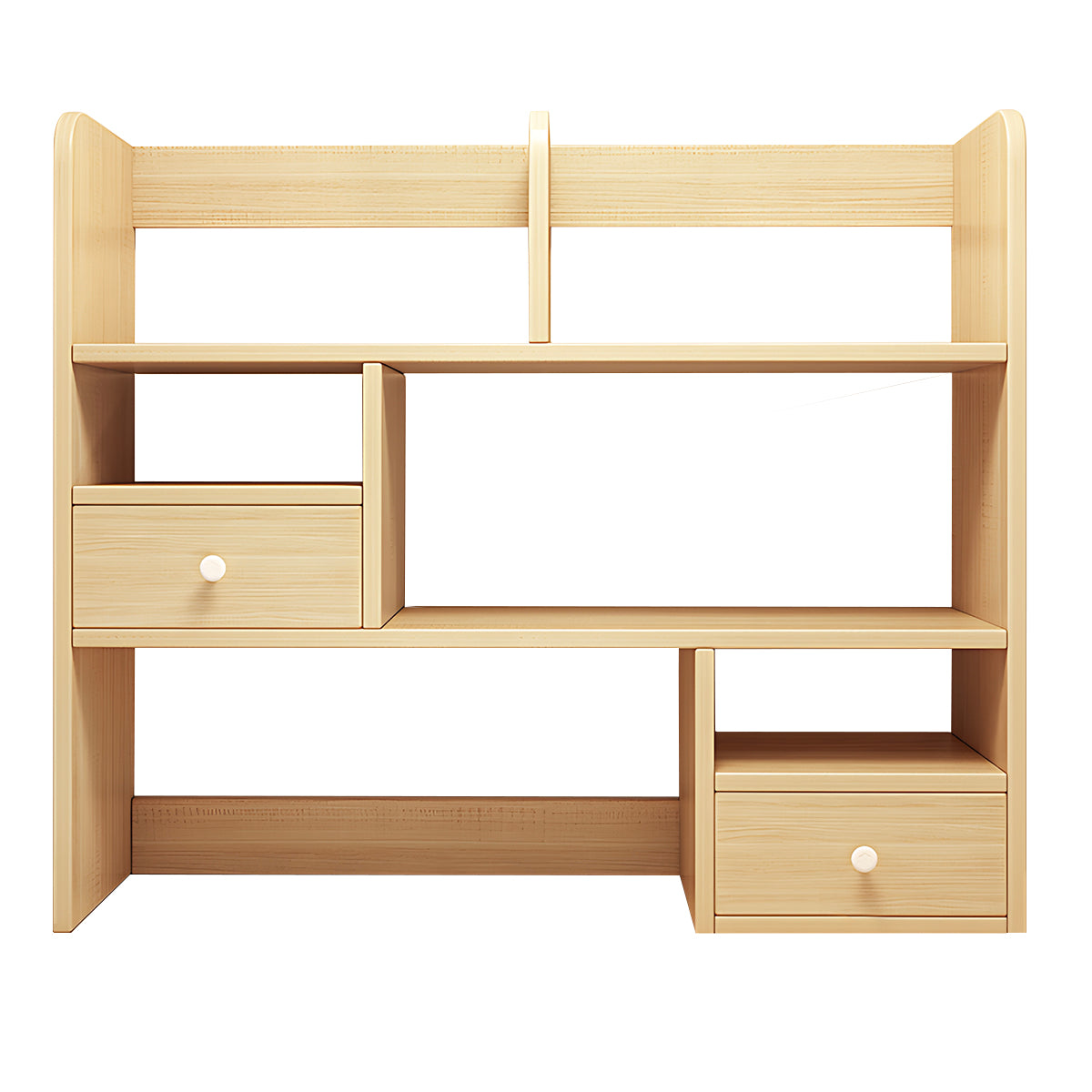 Modern Minimalist Engineered Wood Bookshelf with Open and Closed Storage