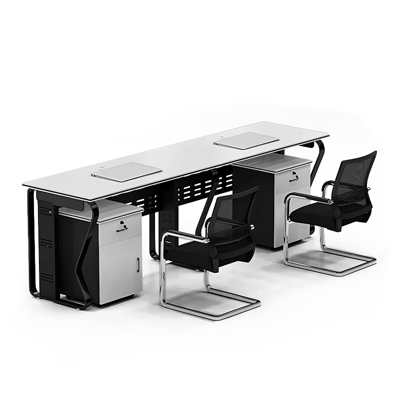 Modern Office Concept Computer Workstation Desk and Chair Combination