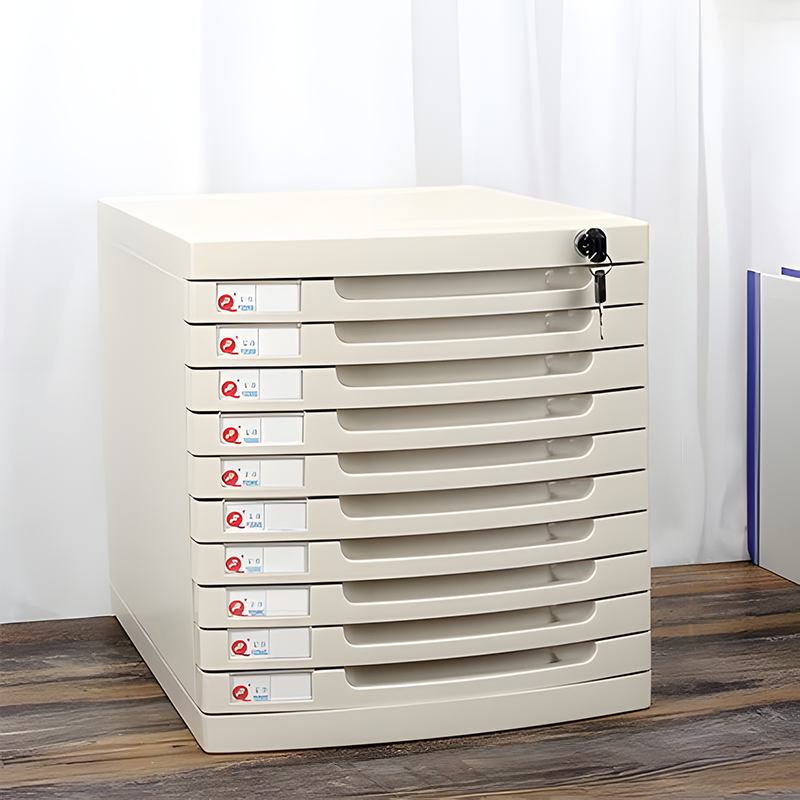 Lockable Desktop File Cabinet, Multi-layer Combination Cabinet