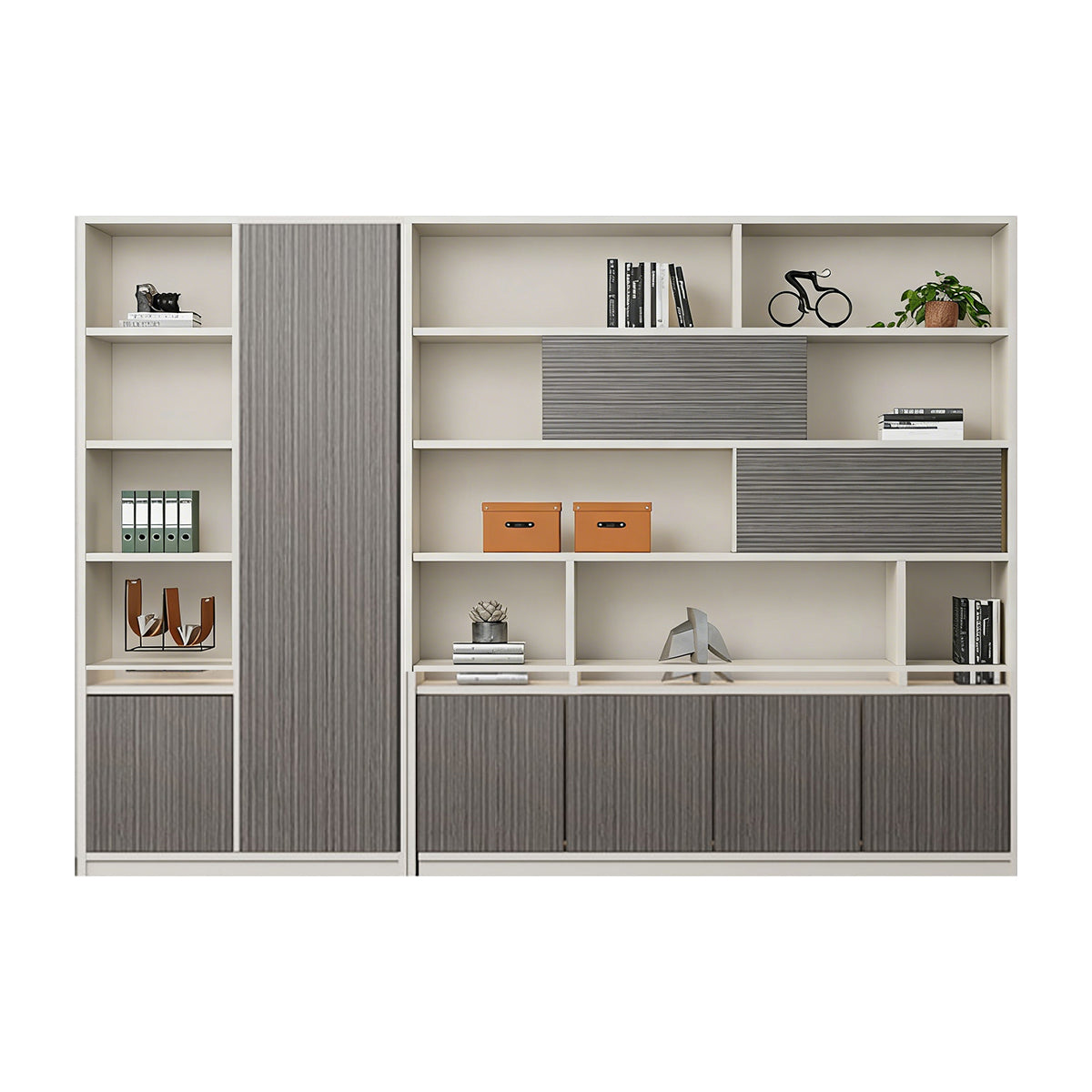 High-Capacity Storage Cabinet with Moisture-Resistant Base for Office
