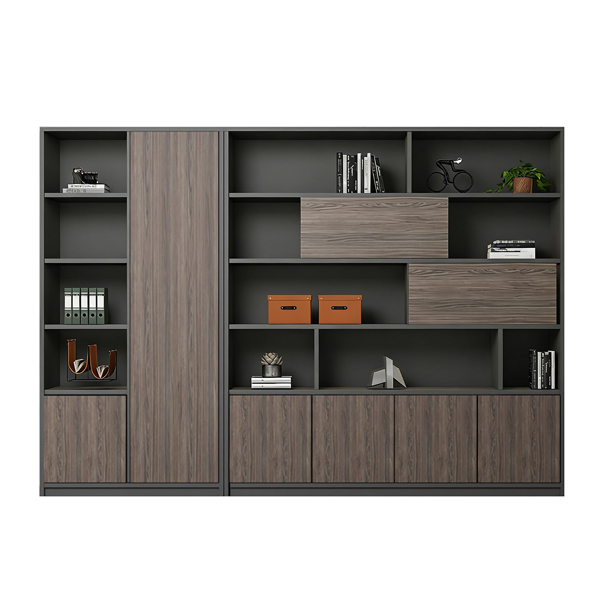 High-Capacity Storage Cabinet with Moisture-Resistant Base for Office