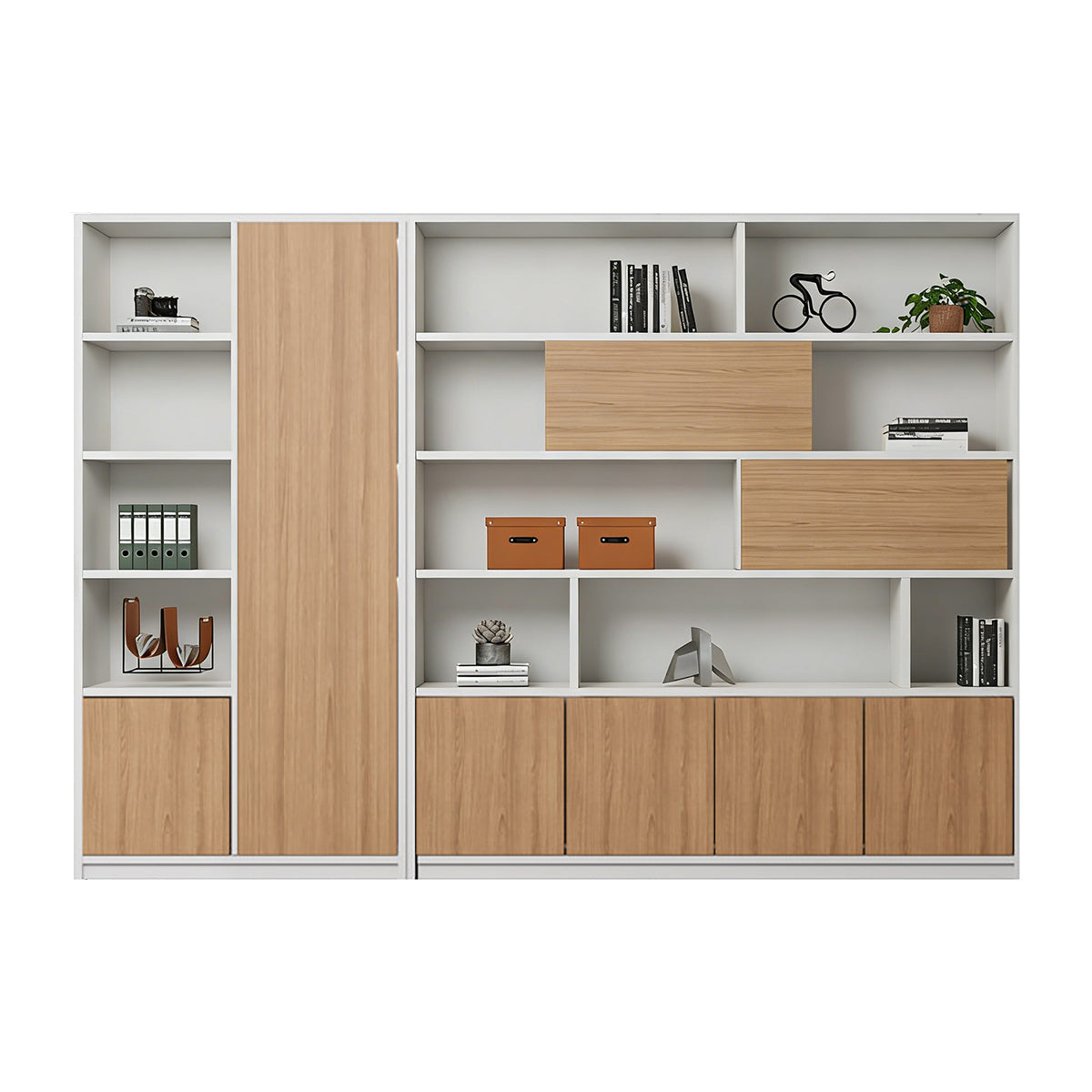 High-Capacity Storage Cabinet with Moisture-Resistant Base for Office