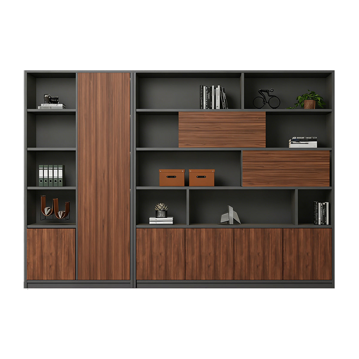 High-Capacity Storage Cabinet with Moisture-Resistant Base for Office