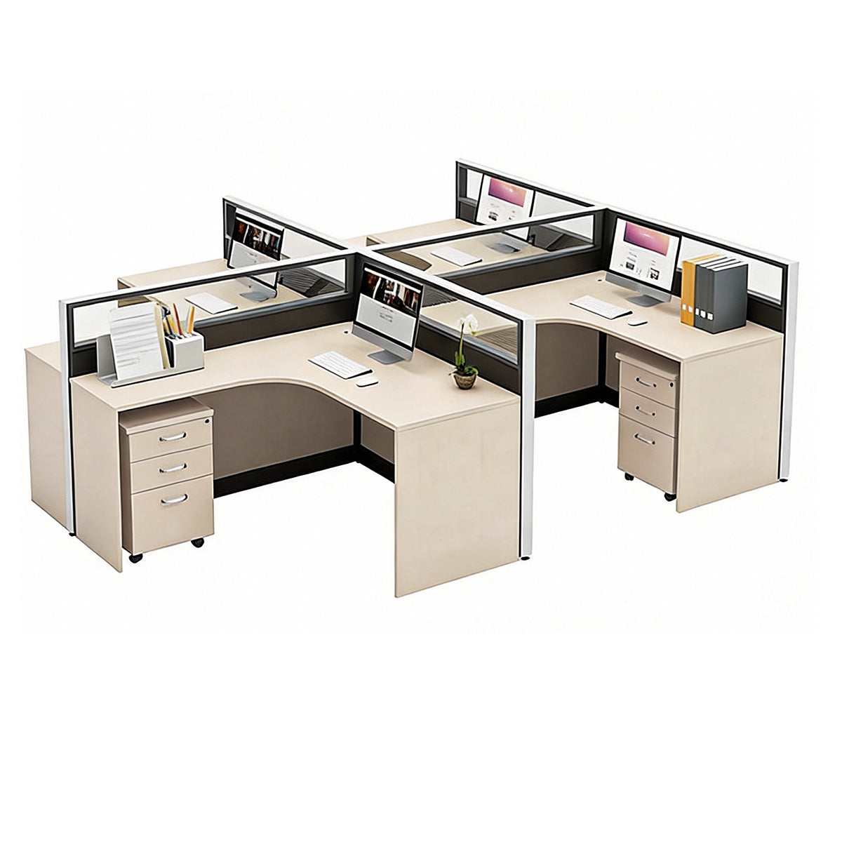 Modern Office Desk with Cable Management for Productive Workspaces