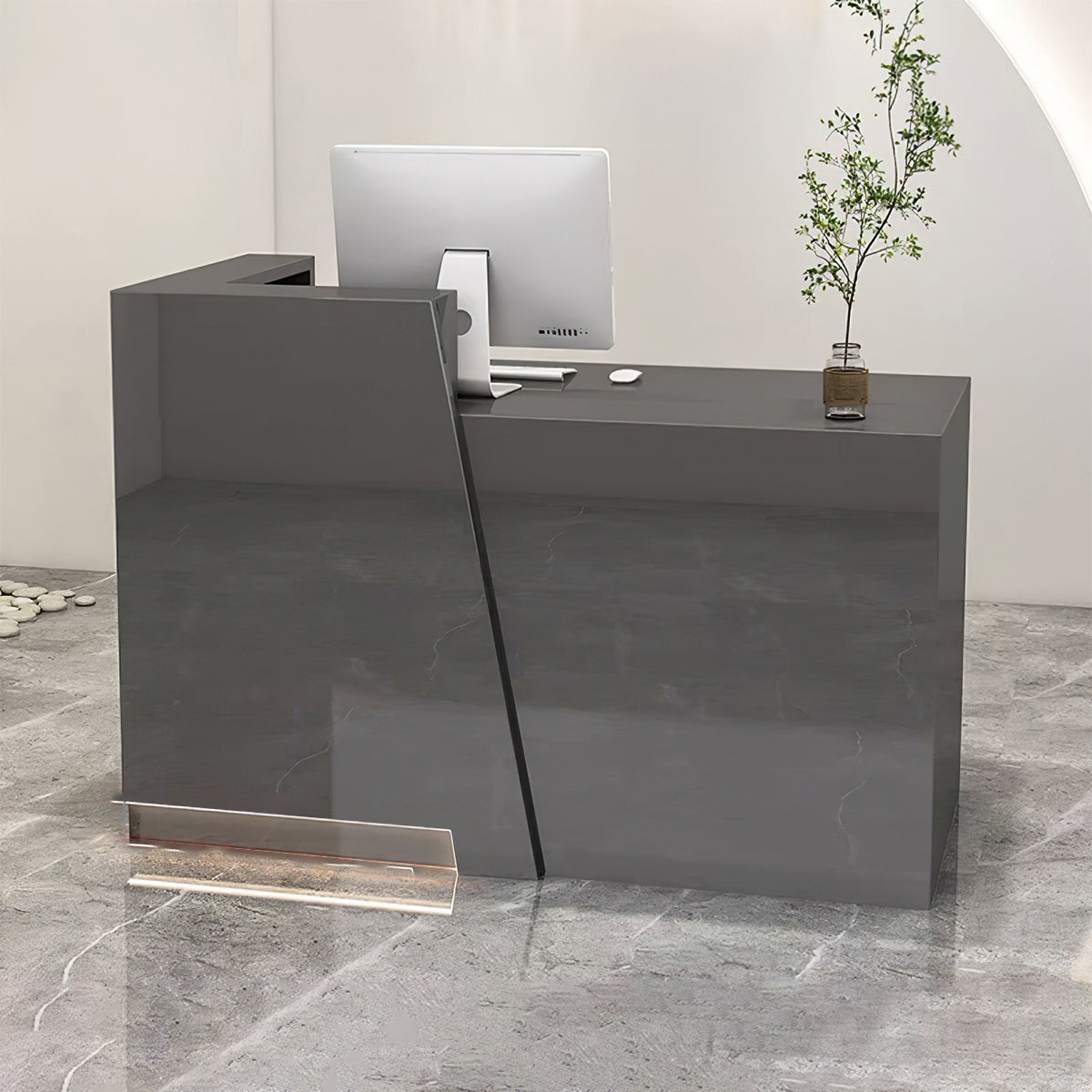 Minimalist Glossy Clothing Store Cashier Counter