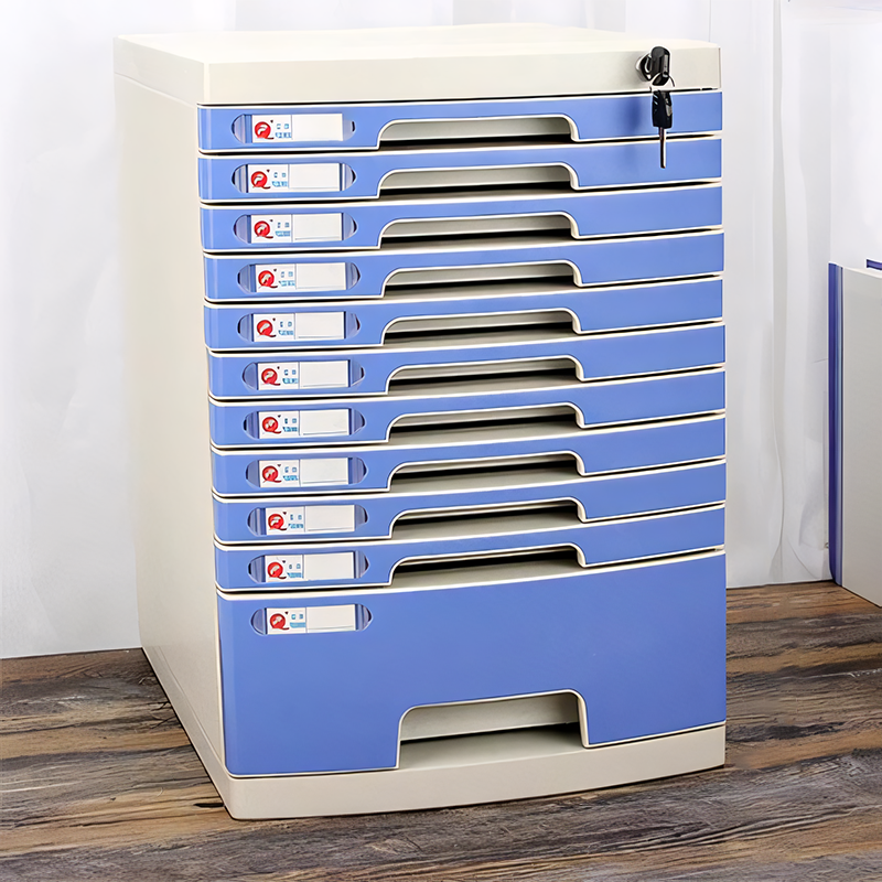 Lockable Desktop File Cabinet, Multi-layer Combination Cabinet