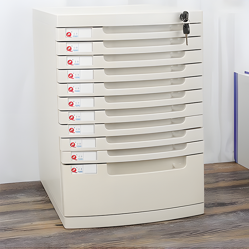 Lockable Desktop File Cabinet, Multi-layer Combination Cabinet