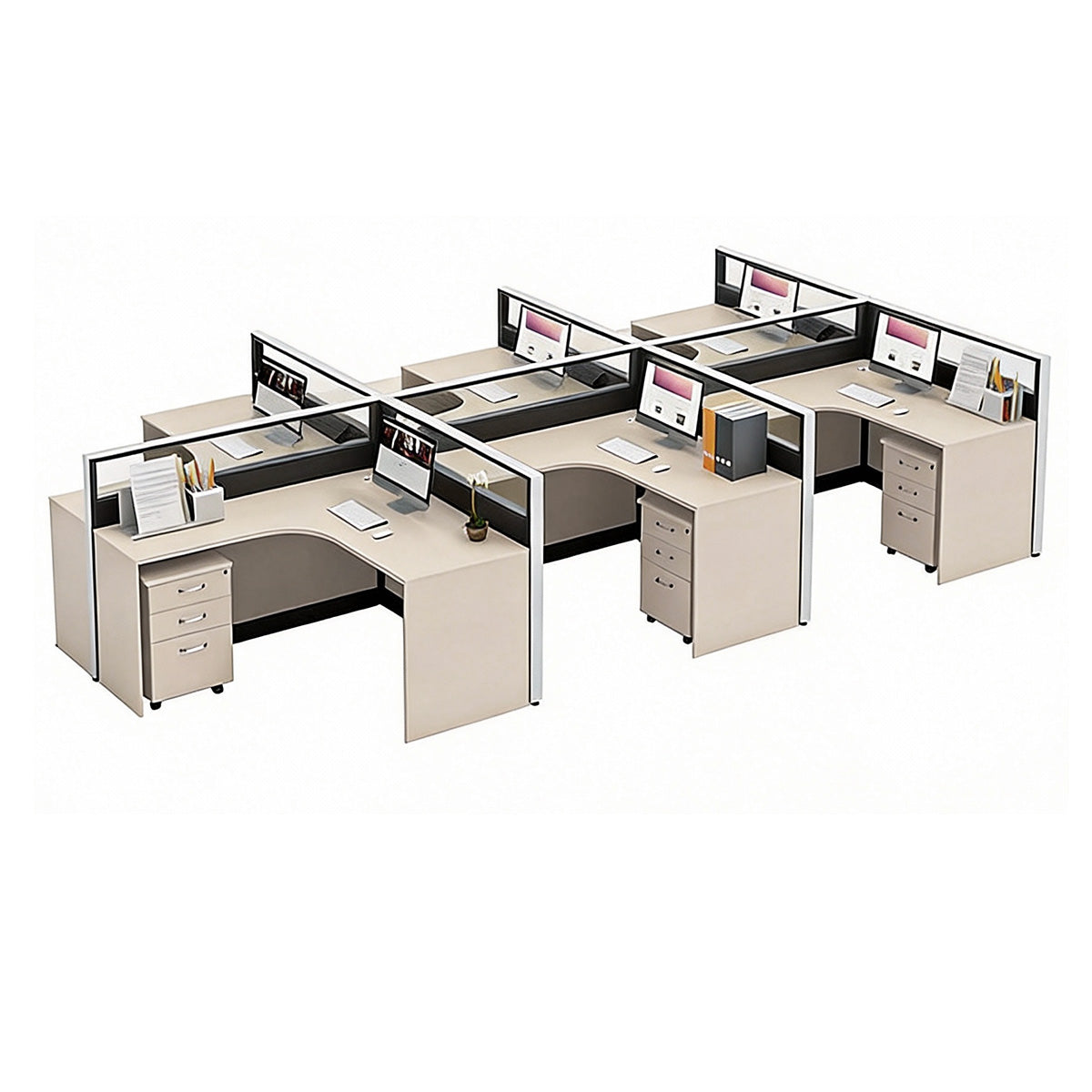 Modern Office Desk with Cable Management for Productive Workspaces