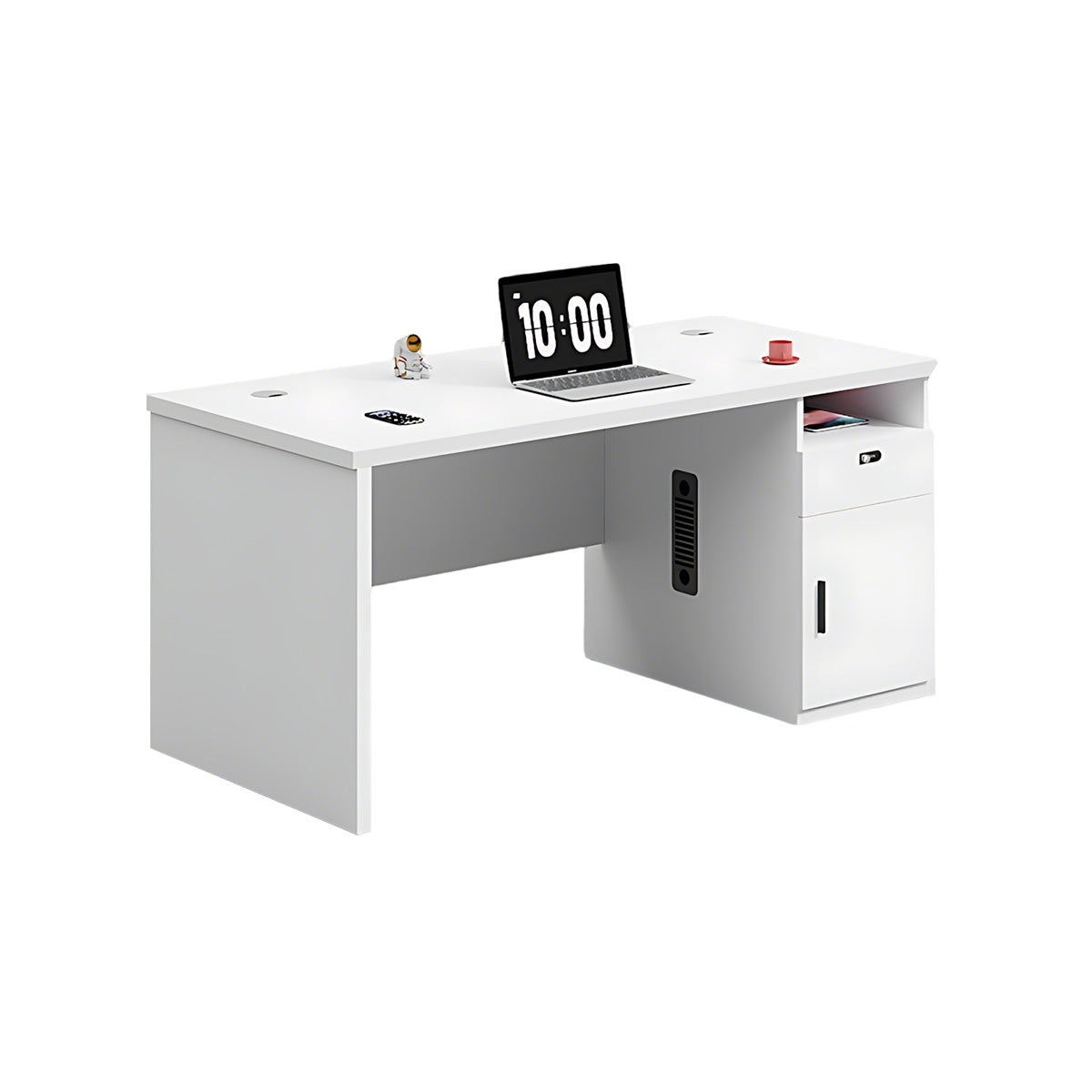 Streamlined Office Desk with Built-In CPU Slot for Home and Office