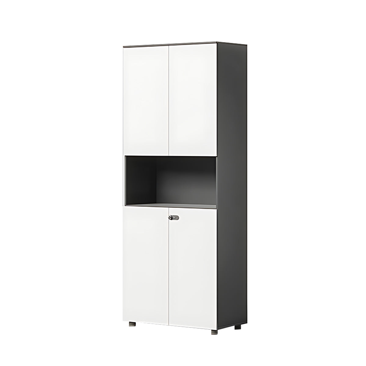 Modern Wooden Tall File Storage Cabinet with Password Lock for Office
