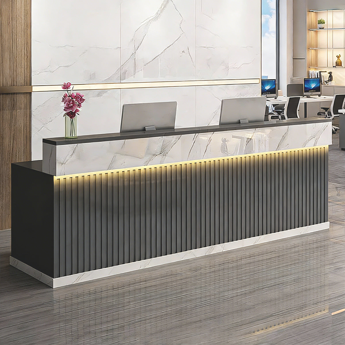 Modern Light Luxury Multifunctional Reception Desk（Stock Items）
