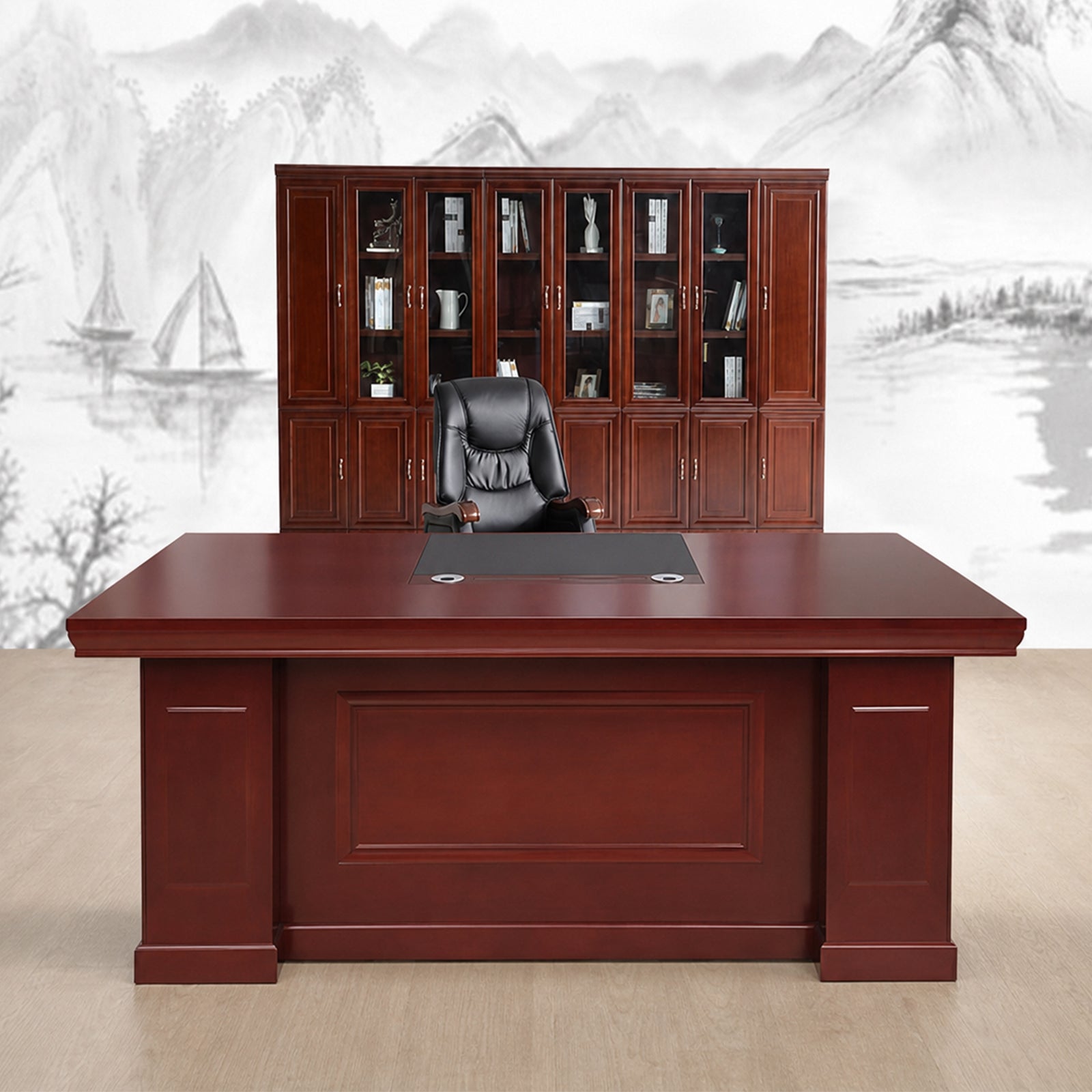 Modern Executive Desk 16–126 in Wide with Ample Storage, Steel Frame, Solid Wood & for Corner Office（Stock Items）