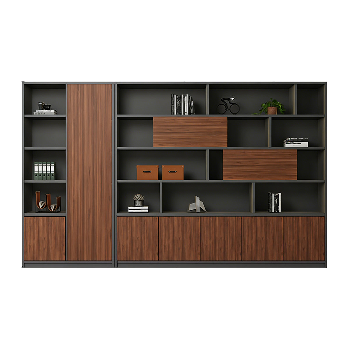 High-Capacity Storage Cabinet with Moisture-Resistant Base for Office