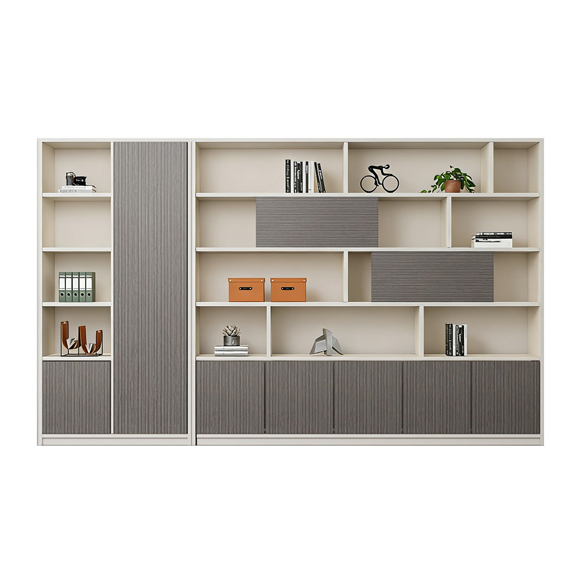 High-Capacity Storage Cabinet with Moisture-Resistant Base for Office