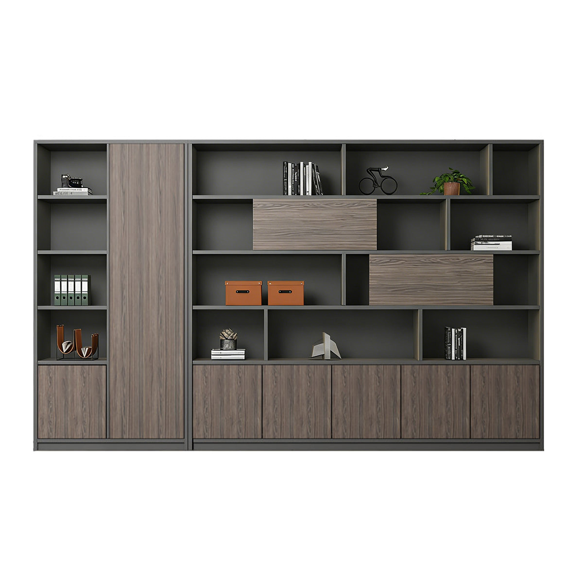 High-Capacity Storage Cabinet with Moisture-Resistant Base for Office