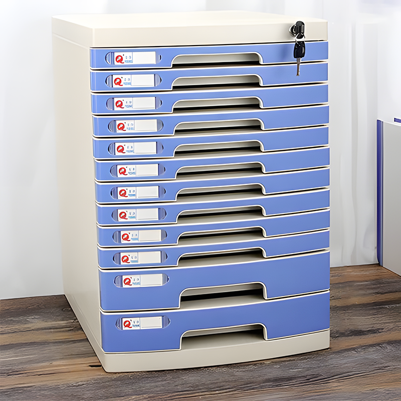 Lockable Desktop File Cabinet, Multi-layer Combination Cabinet