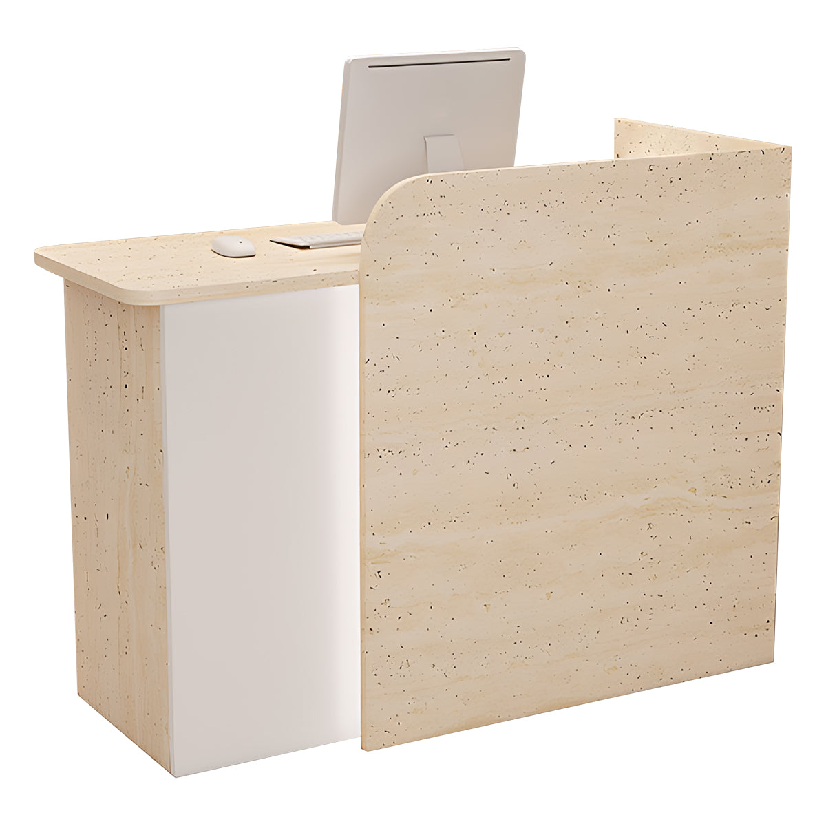 Classic Elegant Reception Desk with Functional Storage Compartments