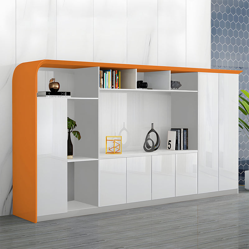 Stylish High-Gloss Storage Cabinet with Moisture-Resistant Base for Office