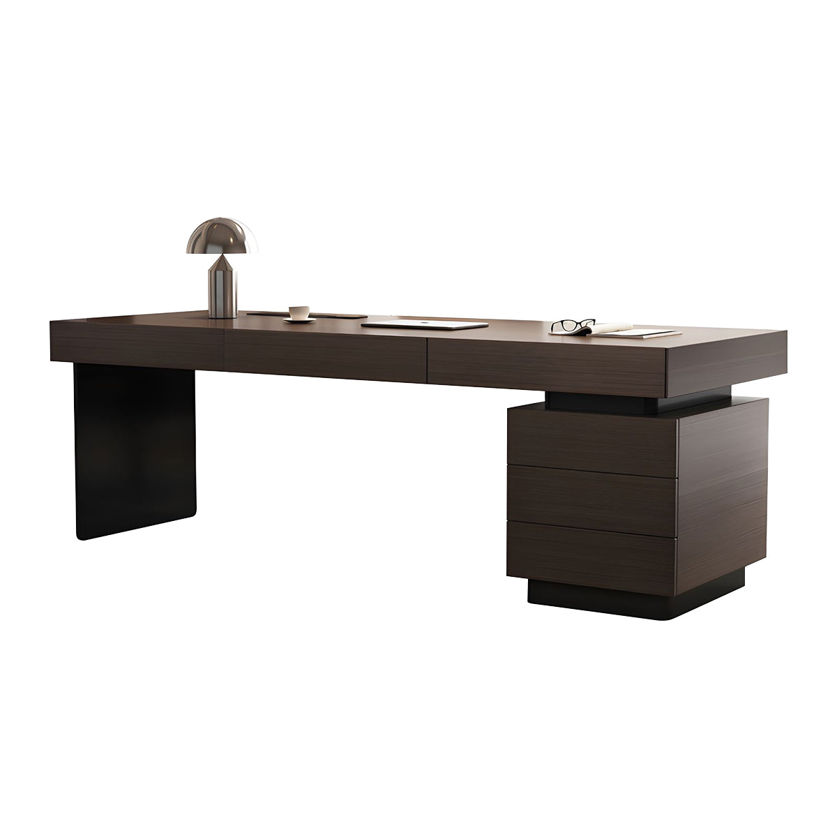 Executive Office Desk Solid Wood Italian Style with Drawers Storage